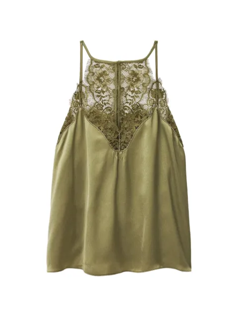 Ba&Sh Corina lace-panelled top Green 1E26CORI