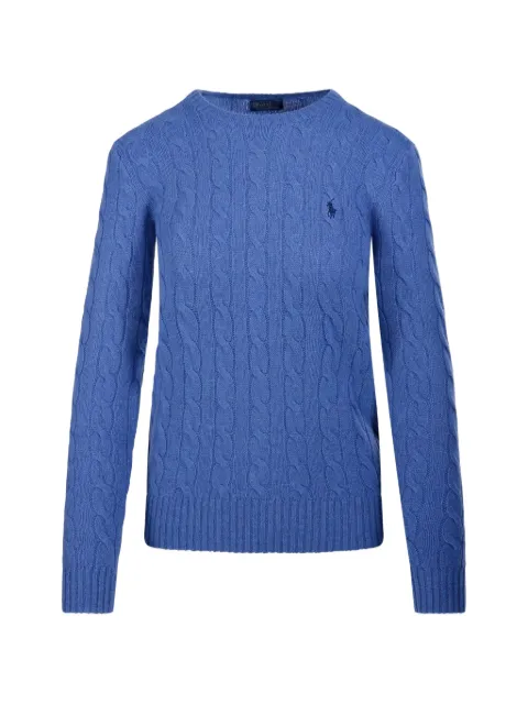 Polo Ralph Lauren cable-knit embroidered-logo sweater Blue 211971865503