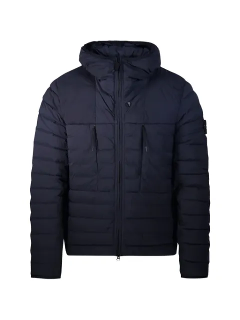 Stone Island quilted hooded jacket Blue L2S154100107S0183