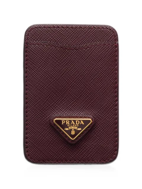 Prada Saffiano-leather card holder Purple 1MC136QHH