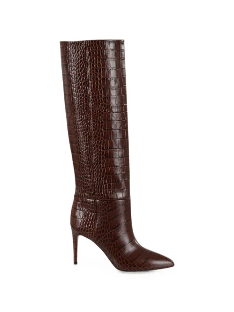 Paris Texas croc-effect pointed-toe boots Brown PX548XCOCO099