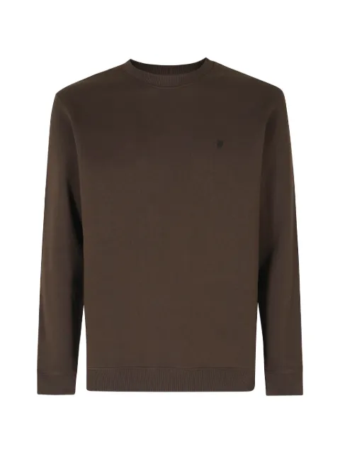 DONDUP logo-patch long-sleeve sweater Brown UF641KF0196UZL4099