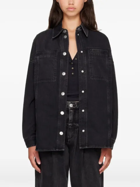 MARANT ÉTOILE Imana button-up shirt Black CH0329FAD3H01E