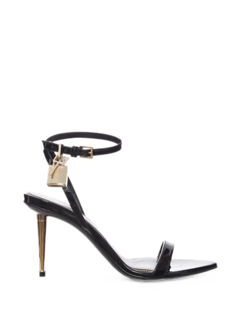 TOM FORD padlock stiletto-heel sandals Black W2748LCL072P