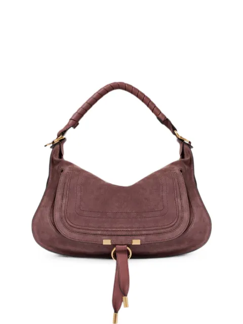Chloé small Marcie suede tote bag Brown CH26SS882P37