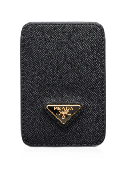 Prada Saffiano-leather card holder Black 1MC136QHH