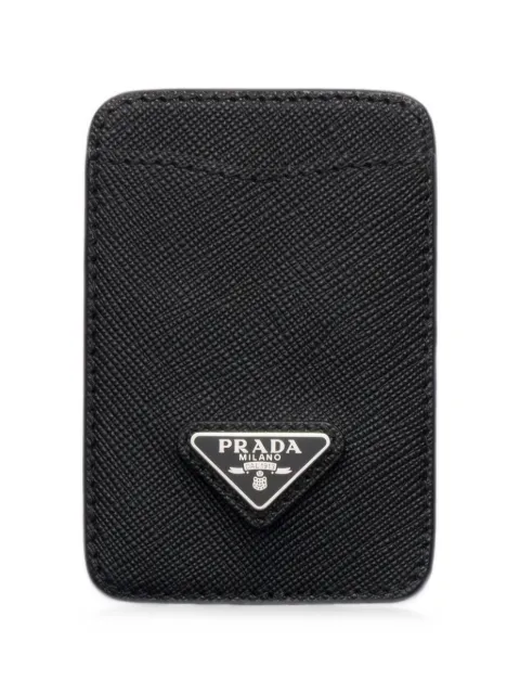 Prada Saffiano-leather card holder Black 1MC136QHH