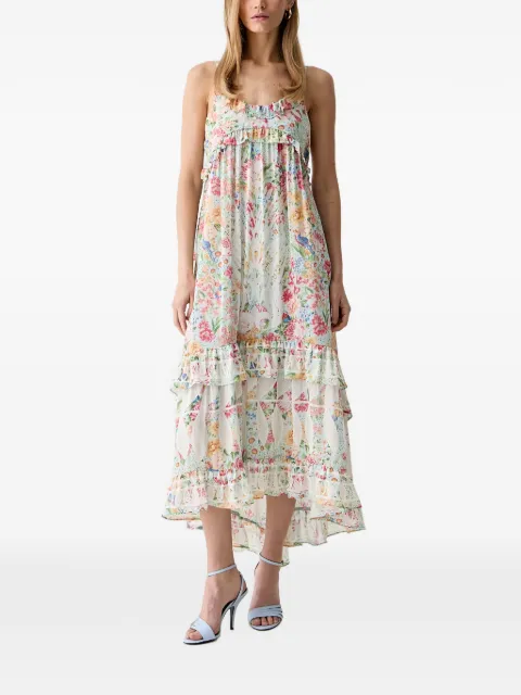 FARM Rio Rendeira floral-print ruffled maxi dress Neutrals 355369