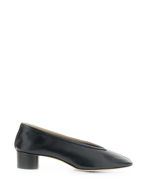 Le Monde Beryl calf leather block-heel pumps Black LUPLEABLABLACK