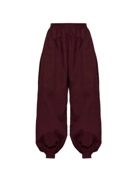 ROTATE BIRGER CHRISTENSEN gathered-cuff loose-fit trousers Red 1170020