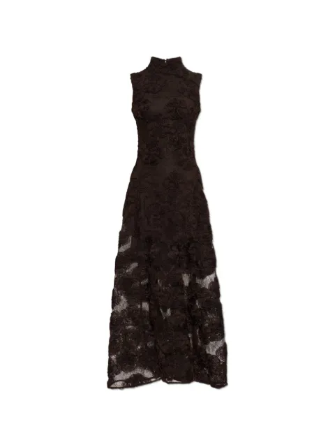 ROTATE BIRGER CHRISTENSEN floral-motif sleeveless maxi dress Brown 1162841667