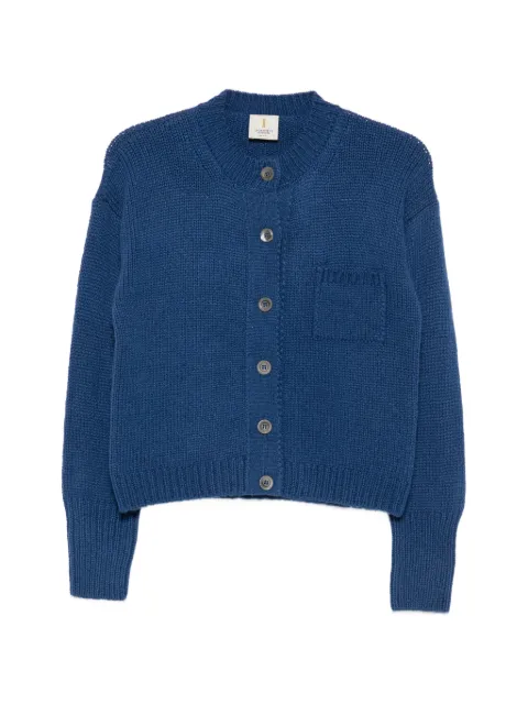 Incentive! Cashmere Erro chest-pocket button-up cardigan Blue ERR02CPI