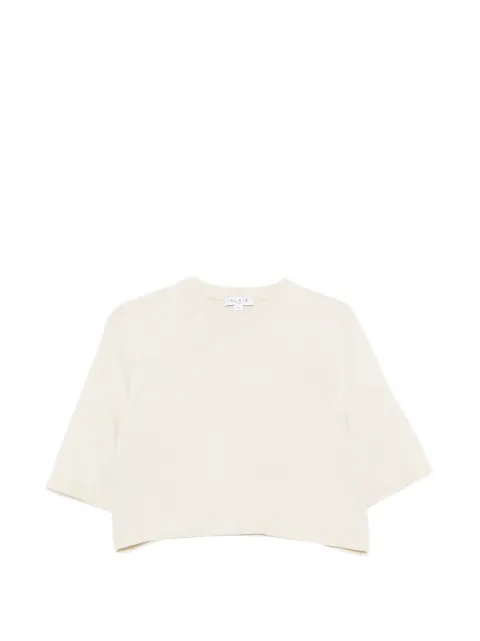 Alaïa boxy cashmere jumper Neutrals AA9G0139K264D