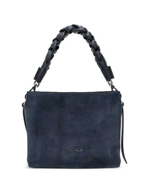 Coccinelle braided-handle suede tote bag Blue E1P6P580101