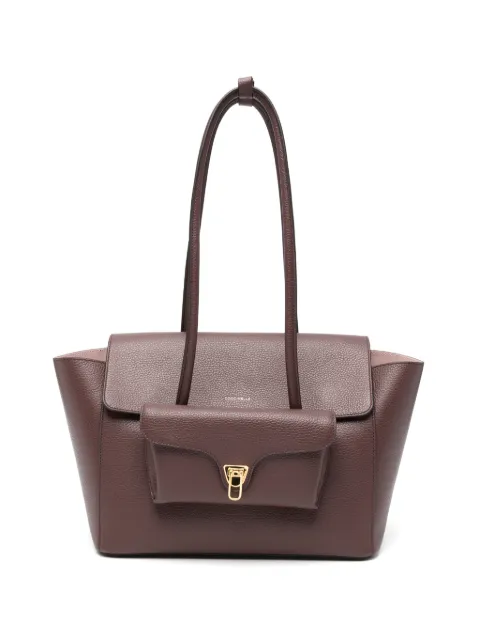 Coccinelle logo-detail leather shoulder bag Brown E1T8A110201