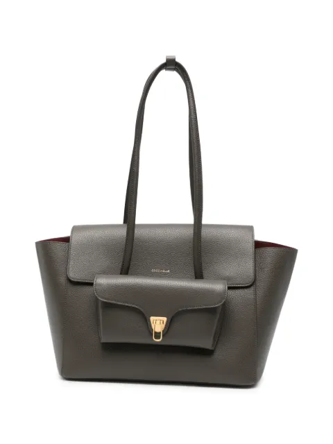 Coccinelle logo-detail leather shoulder bag Green E1T8A110201