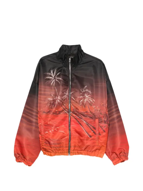 AMIRI palm-tree print zip-fastening jacket Black AMOUJA1159