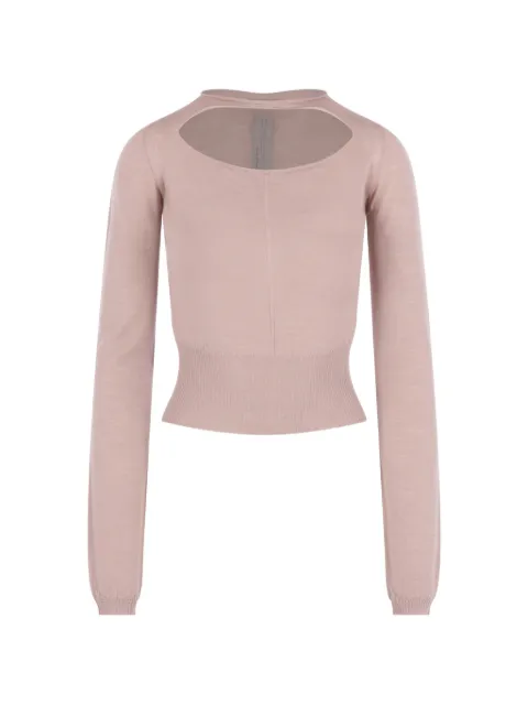 Rick Owens cut-out ribbed-hem sweater Pink RP02F5617ML23