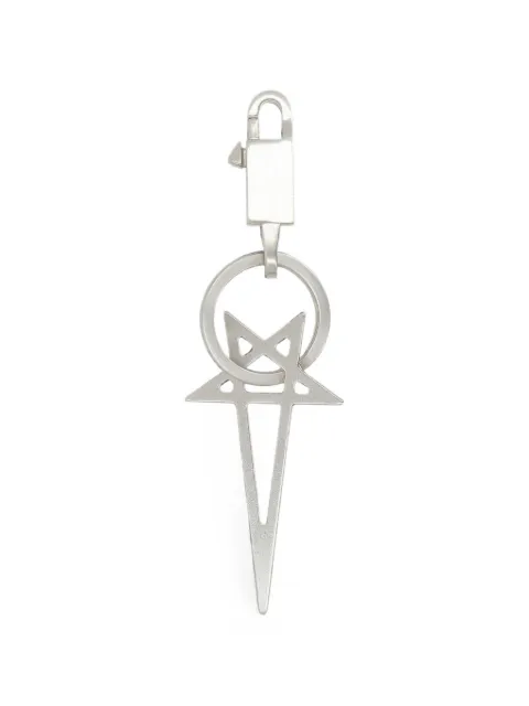 Rick Owens pentagram keyring Silver RA02F0991MET128