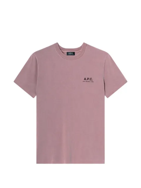 A.P.C. logo-embroidered T-shirt Pink COHBSM26478