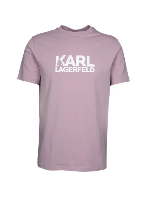 Karl Lagerfeld logo-print T-shirt Pink 755780563235