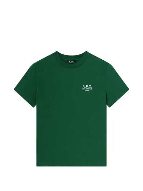 A.P.C. Rue Madame embroidered T-shirt Green COHBUM26388