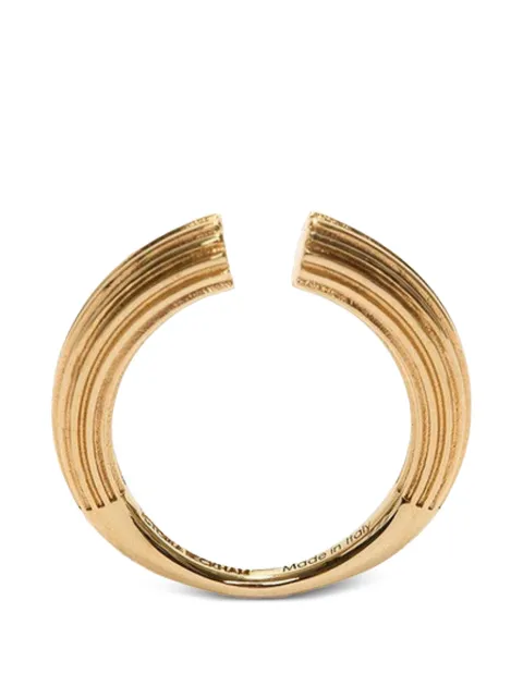 Victoria Beckham Cufflink ribbed ring Gold A125CAC006503A