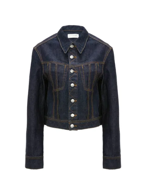 Victoria Beckham contrast-stitch cropped denim jacket Blue 1125DJK006385C