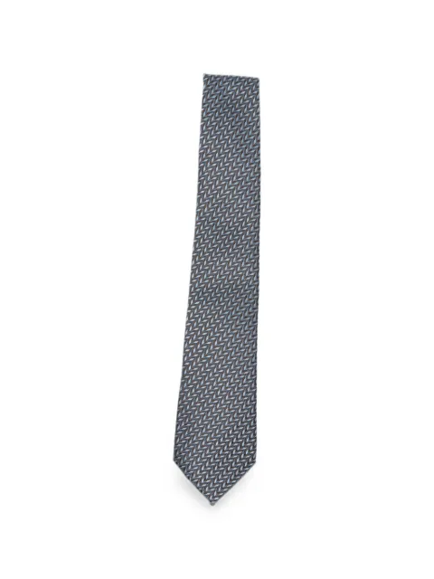 Giorgio Armani geometric-patterned tie Blue GM000800TE22430