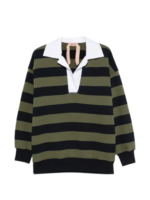 Nº21 striped sweatshirt Green 26IN2M0E0214097R561