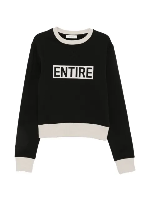 ENTIRE STUDIOS logo-print panelled sweatshirt Green ESSS26TO01270