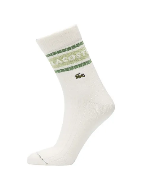 Lacoste logo-embroidered striped socks White RA19221WV
