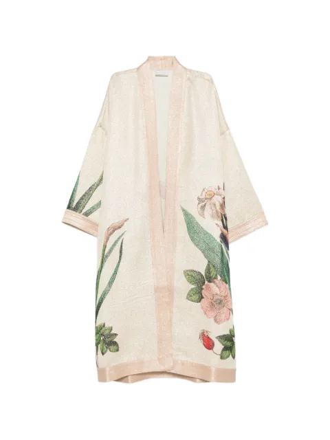 Pierre-Louis Mascia Pax floral-print open-front jacket Neutrals 12187
