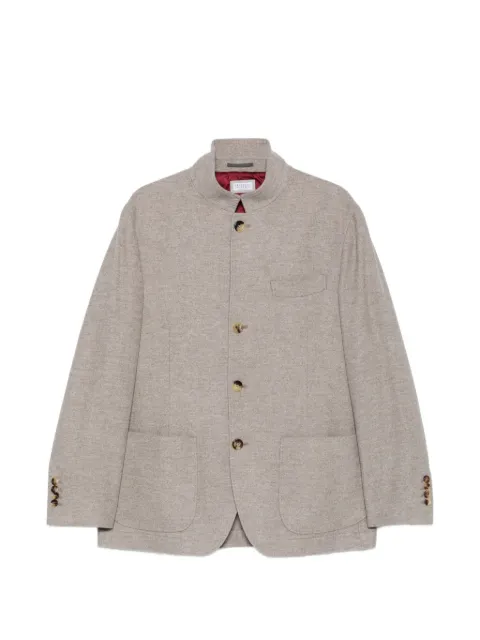 Brunello Cucinelli cashmere button-up jacket Neutrals MT4016265CSO46