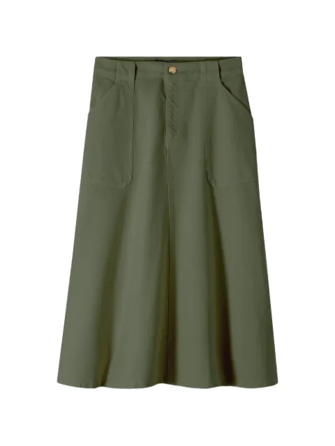 A.P.C. patch-pocket A-line midi skirt Green COGZVF06410
