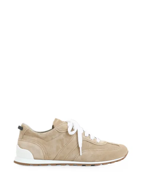 Brunello Cucinelli calf suede panelled sneakers Neutrals MZSFG3337PC9783