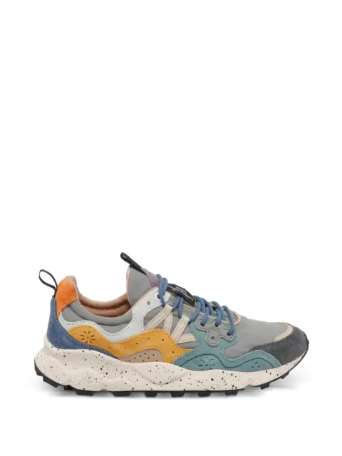 FLOWER MOUNTAIN Yamano 3 Uni suede-panel sneakers Grey 201781801