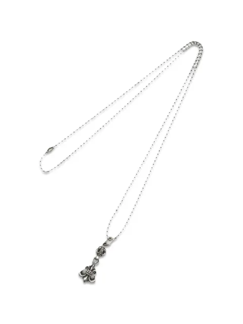 Chrome Hearts One Ball BS Fleur necklace Silver CHRM1487