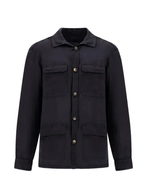Herno linen field jacket Blue FI000151U17147