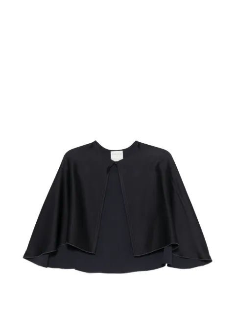 Forte Forte satin-finish cape-style shirt Blue 15065MYSCARF