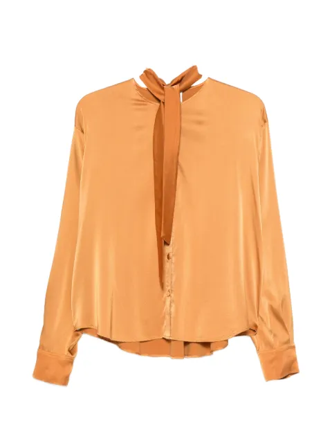 Forte Forte pussy-bow button-down shirt Orange 15072MYSHIRT