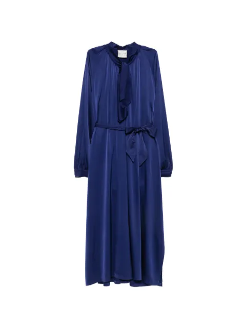 Forte Forte tie-neck belted midi dress Blue 15075MYDRESS