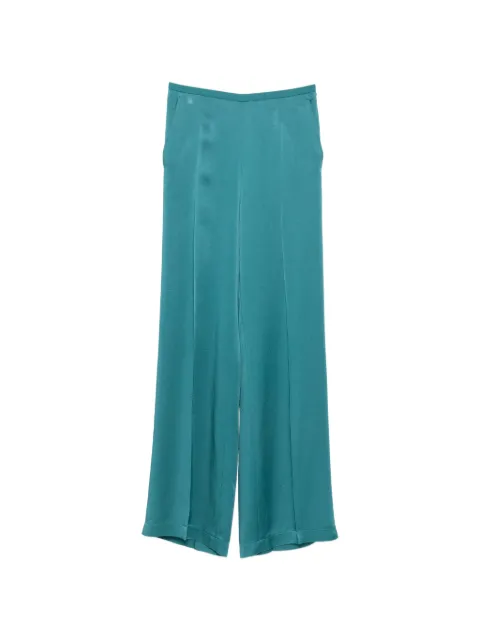 Forte Forte satin-finish trousers Blue 15062BISMYPANTS