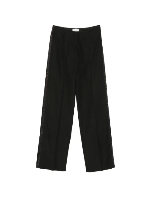 Forte Forte satin-trim tailored trousers Black 15028MYPANTS
