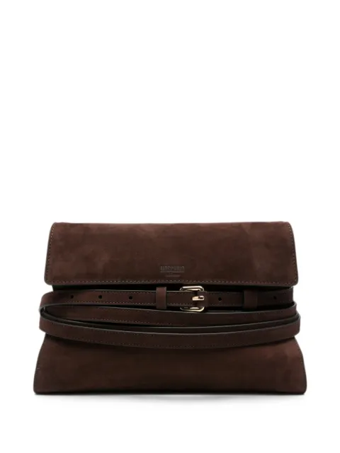 Moschino buckle-detail clutch bag Brown MC4016PP1POJ0307
