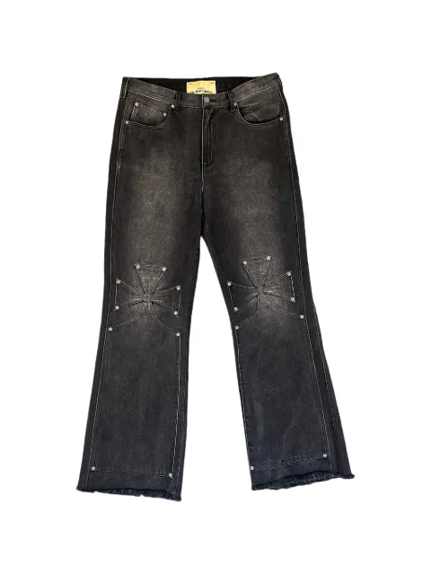 SEKRIT Chopper panelled jeans Black CHPCPA0036