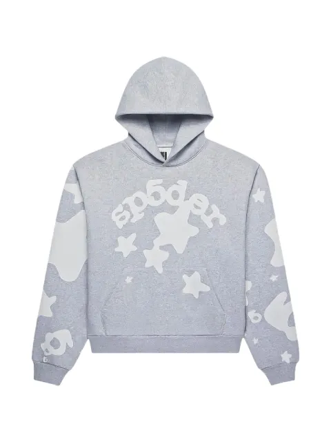 SP5DER Beluga star-print hoodie Grey SP5DER500