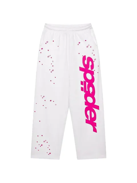 SP5DER logo track pants White SP5DER507