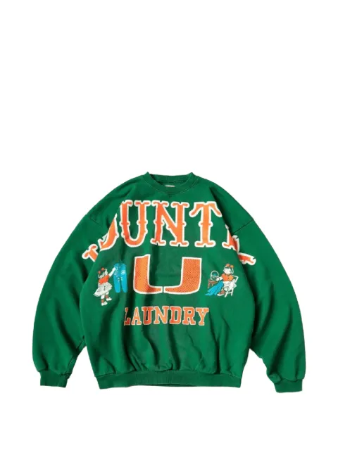 KAPITAL Big Kountry crew-neck sweater Green KAP042