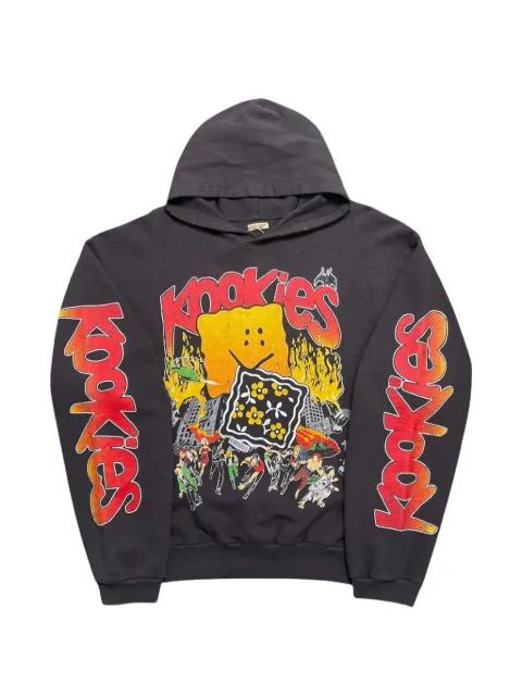 KAPITAL Buster Peckish graphic-print hoodie Black KAP054